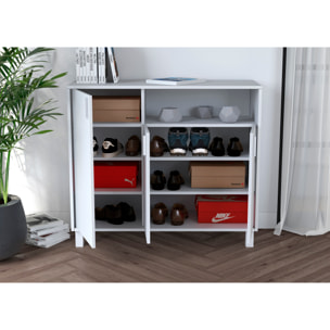 Zapatero Dyrnes melamina blanco 88x100x37 cm