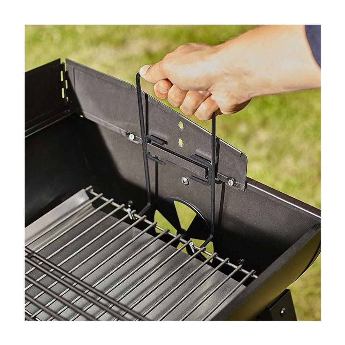 Barbecue charbon COOK'IN GARDEN TONINO 50 noir sur chariot 50 cm