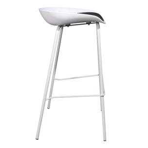Tabouret De Bar Hella Blanc - Lot De 2