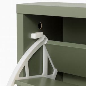 Plana - Scarpiera Salvaspazio 3 Ante 55x116x25 cm 18 Paia in Legno Salvia