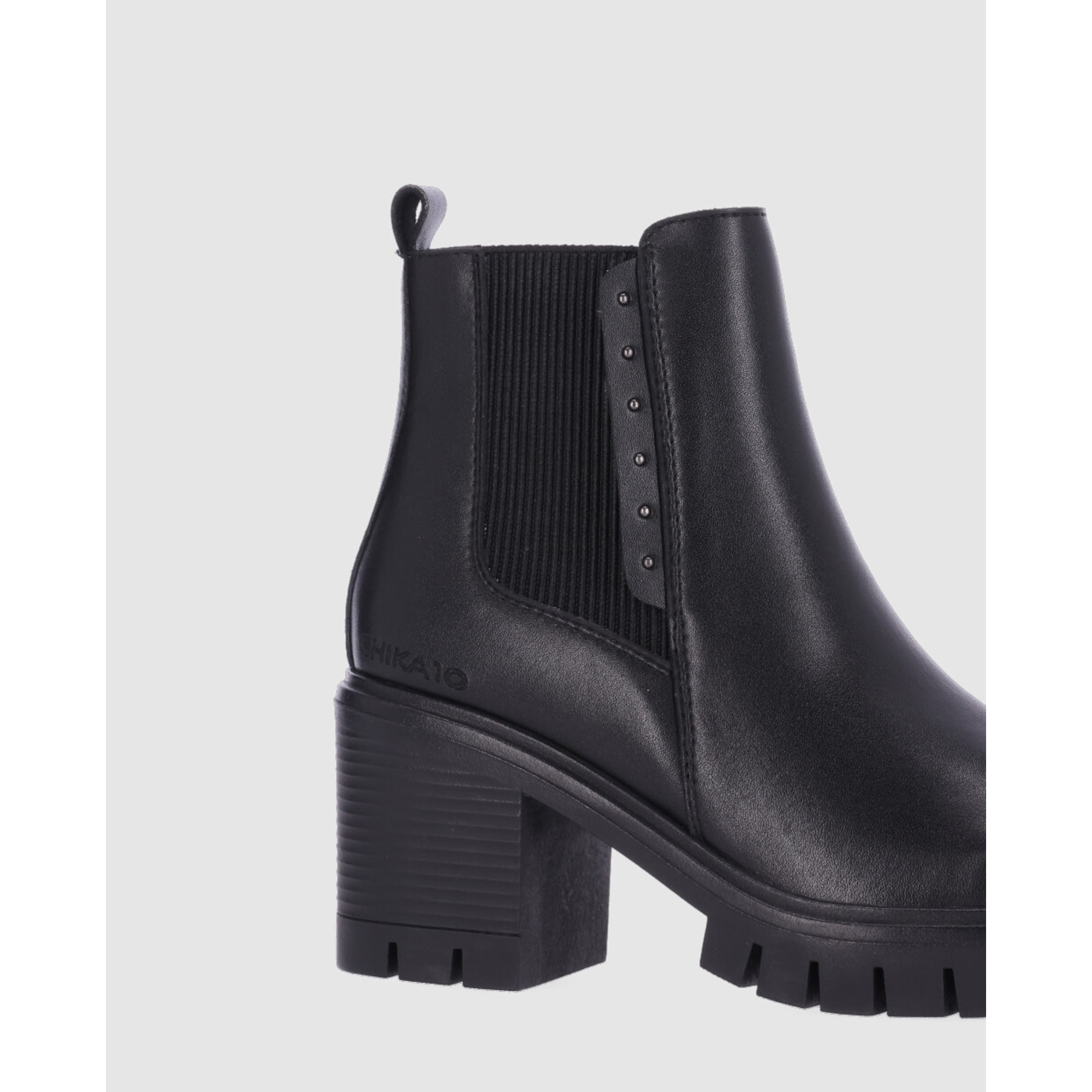 Botines de Piel - Negro - Tacón: 7 cm