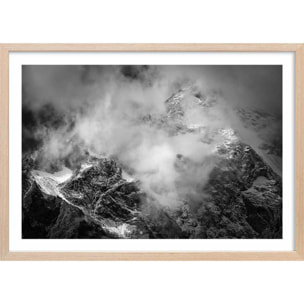 Affiche photo au sommet de la jarjatte Affiche + cadre en bois - Chêne