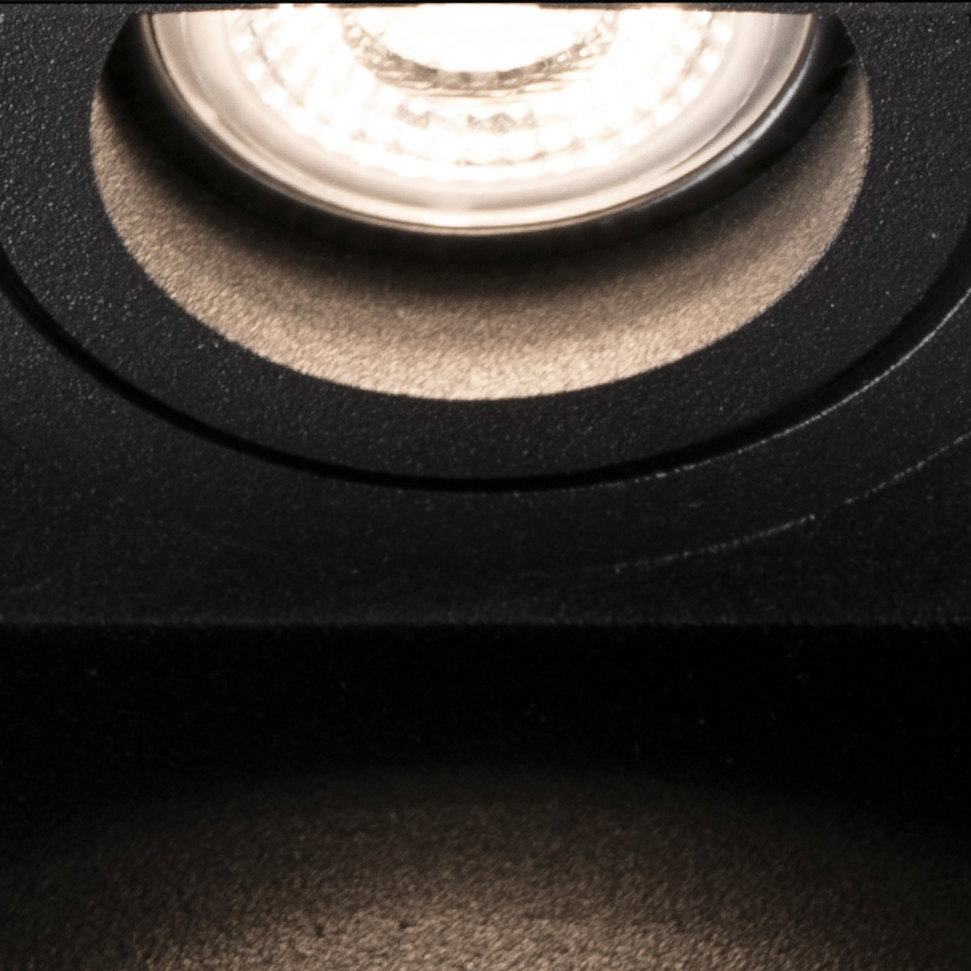 HYDE SQ 2L Lampada incasso nero quadrata regolabile senza struttura