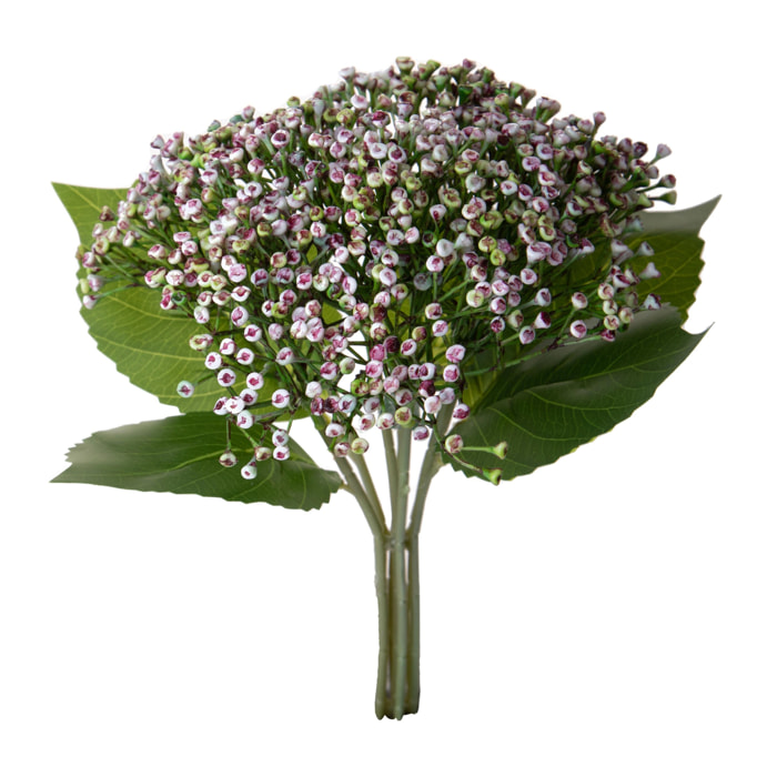 Ortensia Cespuglio 32 Cm - Pezzi 6 - 25X32X25cm - Colore: Bianco - Bianchi Dino - Fiori Artificiali