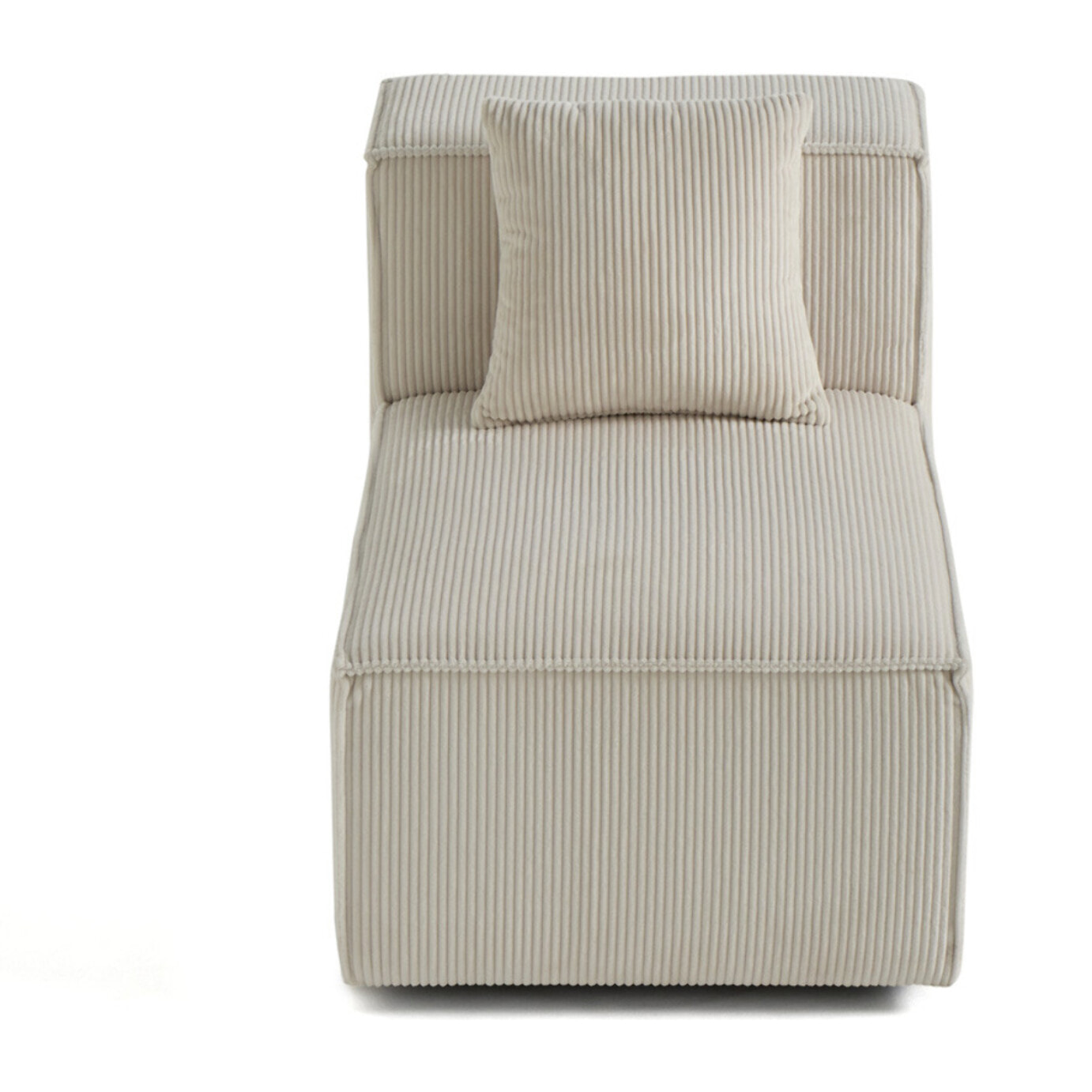 Arty - module d'assise - en velours côtelé - Beige