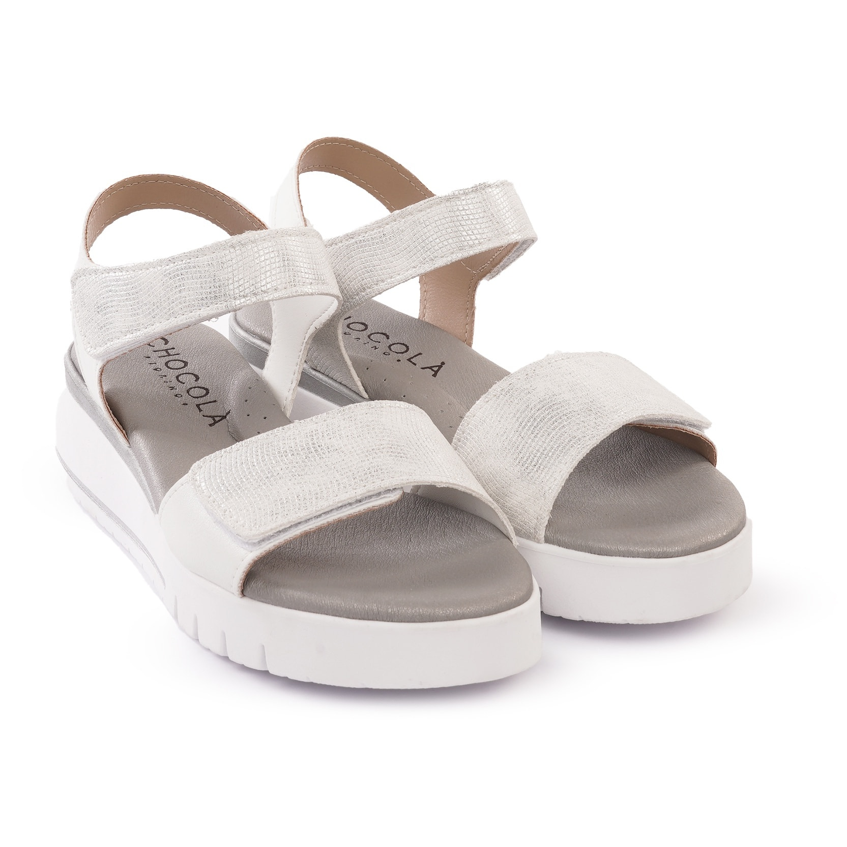SANDALO ZEPPA FASCIA SIRENA BIANCO