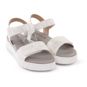 SANDALO ZEPPA FASCIA SIRENA BIANCO