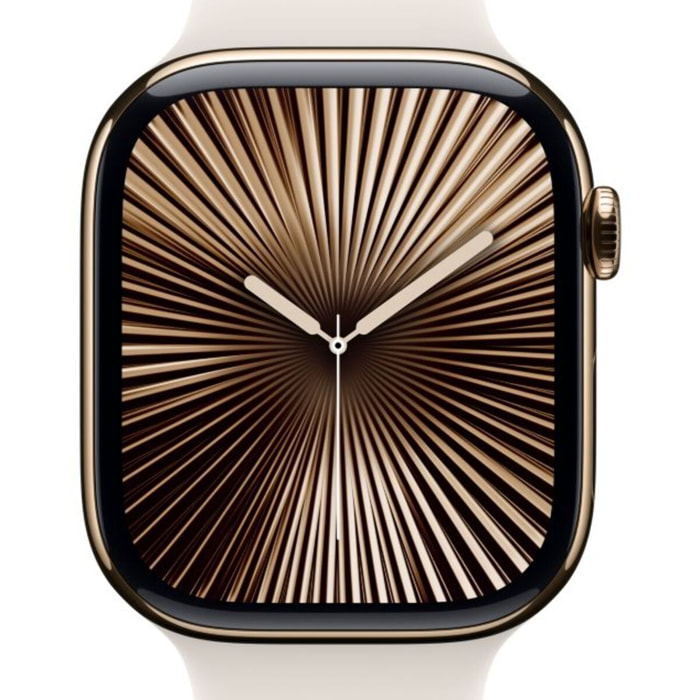 Montre connectée APPLE WATCH Serie 10 46mm Titane Or M/L Cellular