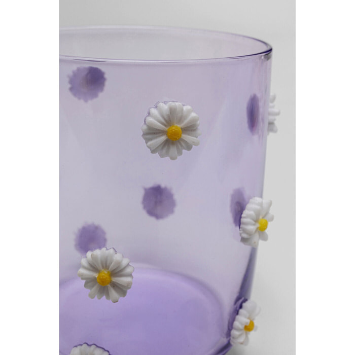 Verres à eau Party violets fleurs set de 4 Kare Design