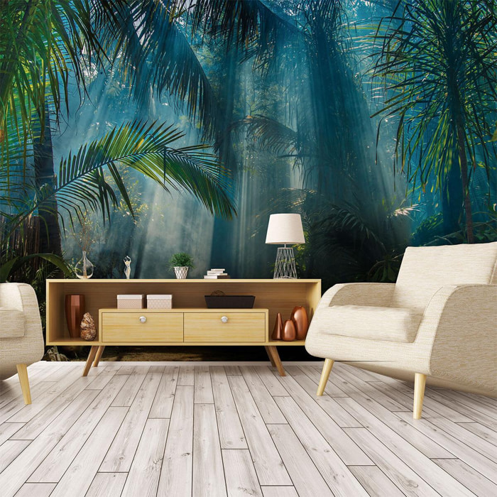 Papier peint panoramique jungle préencollé jungle des tropiques H 250 x L 360 cm