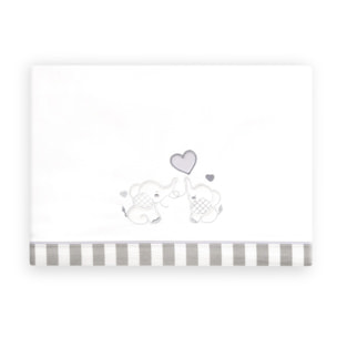 Triptico Coche Parejita Elefante Bco/Gris