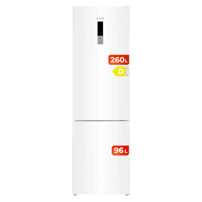 Frigorífico Combi EVVO F60, 257 l + 94 l, Blanco, Total No Frost