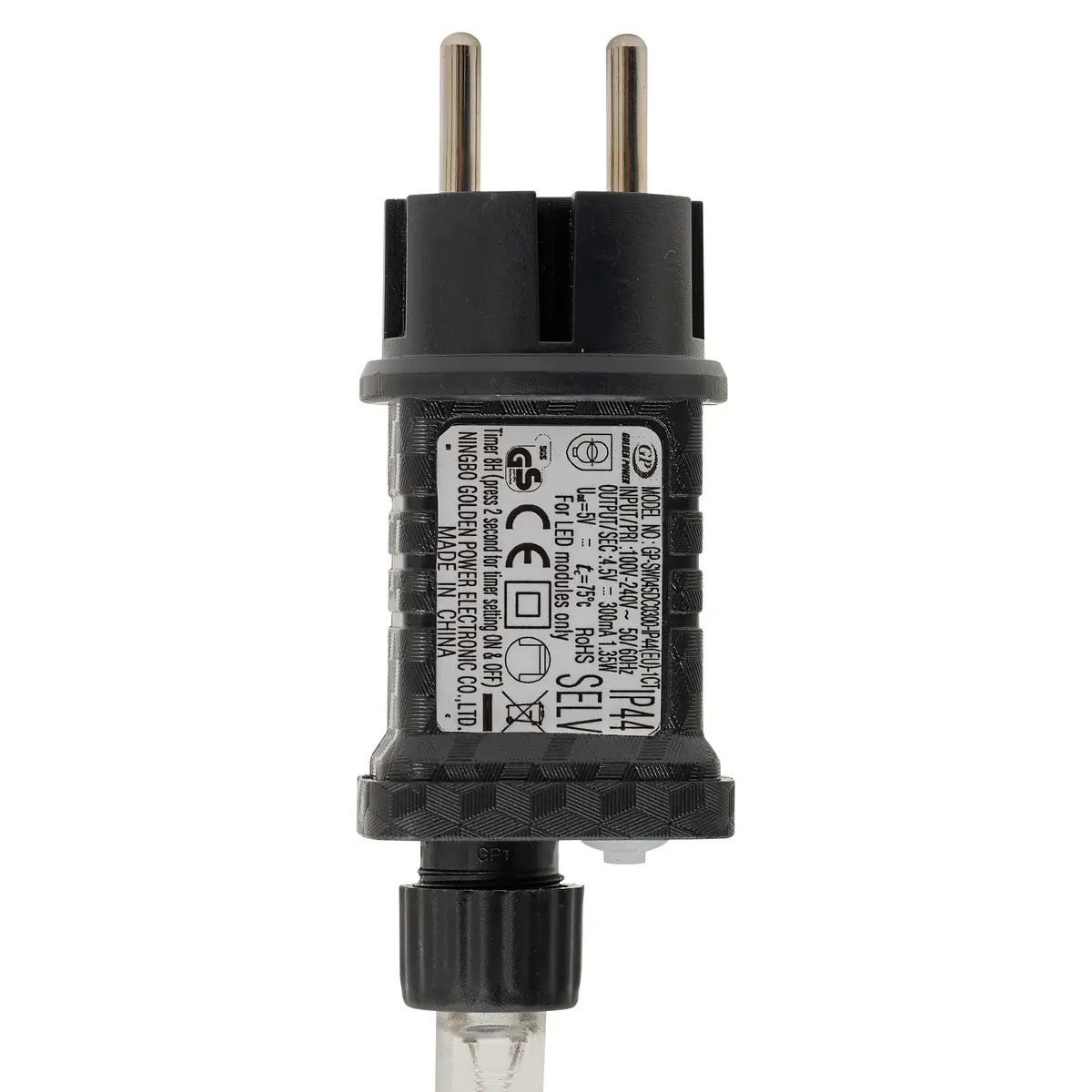 Lot de 2 guirlandes lumineuses d'extérieur 2 m 150 LED blanc chaud fil cuivre sur secteur