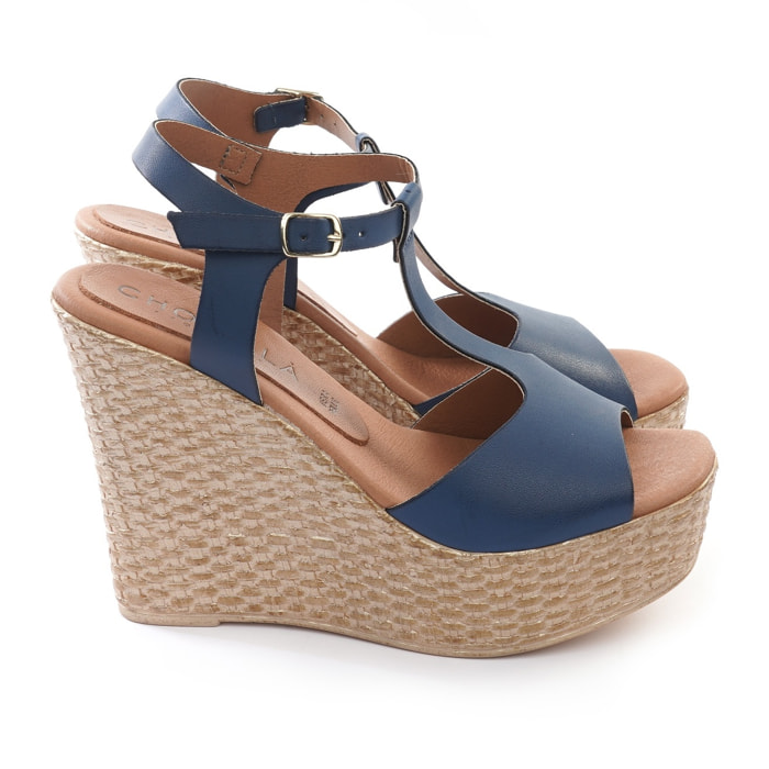 SANDALO ZEPPA T-BAR CHOCOLA' BLU