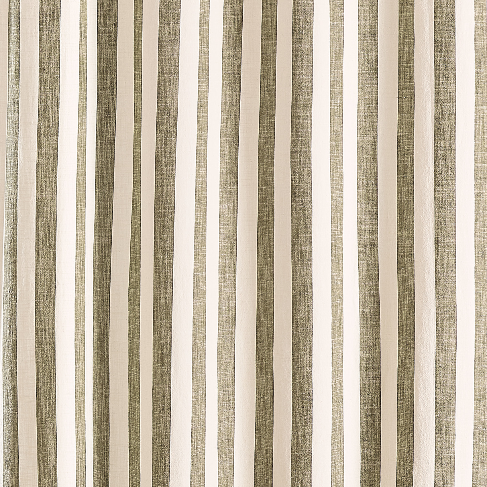 Rideau 100% coton larges rayures LOURMARIN - Kaki