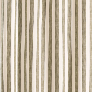 Rideau 100% coton larges rayures LOURMARIN - Kaki