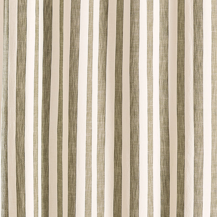 Rideau 100% coton larges rayures LOURMARIN - Kaki