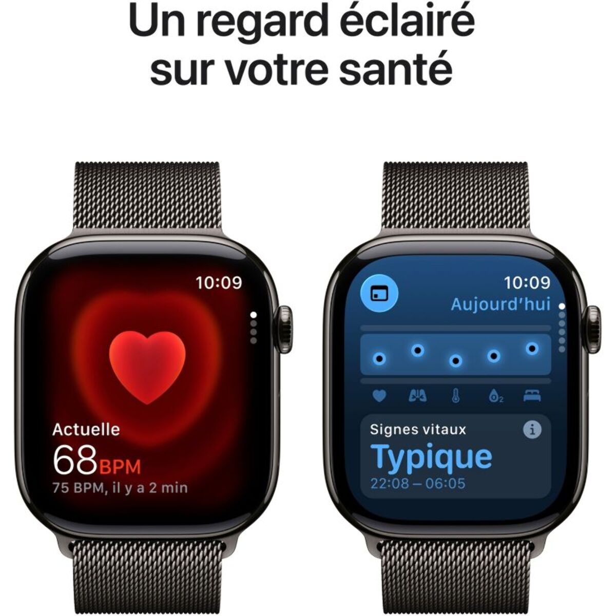 Montre connectée APPLE WATCH 46mm Tit Ardoise Milan Serie 11 M/L Cell