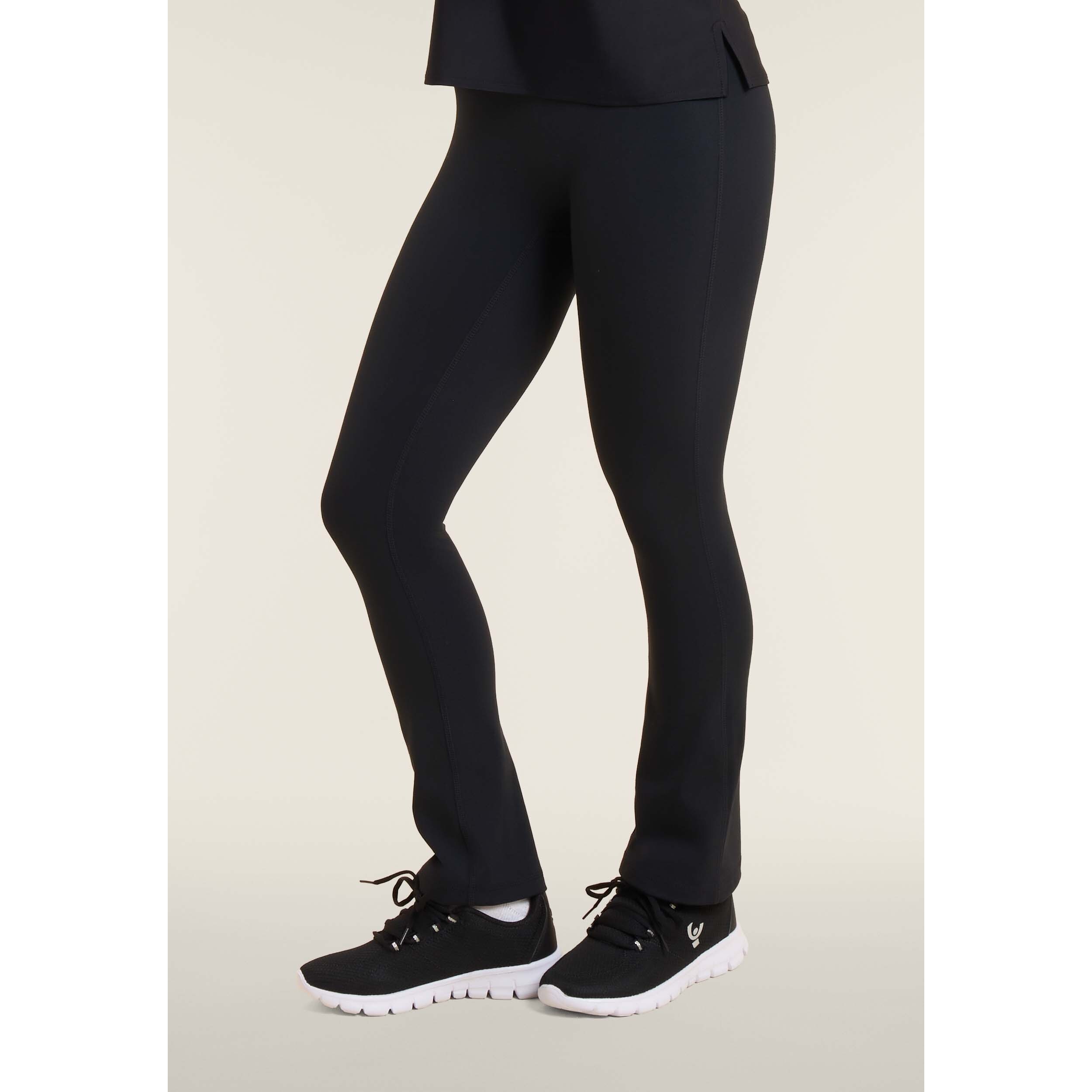 Leggings in tessuto tecnico svasati con fascia in silicone