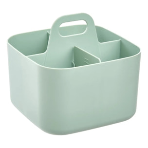 Organiseur Poly 16,5x16,5x15cm vert compartiments amovibles