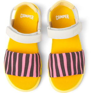 Sandalias - CAMPER Oruga - Multicolor - Piel lisa / Textil natural (Algodón reciclado)