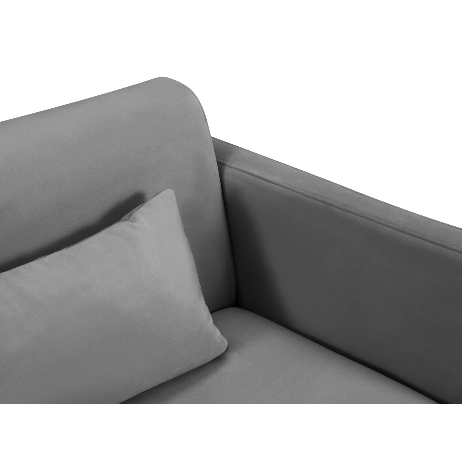 Canapé convertible "Yanis" 2 places en velours gris foncé