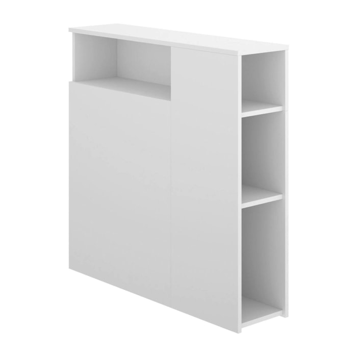 Testiera letto Haitang, Spalliera, Testata per camera da letto, Poggiatesta, 23x99 h96 cm, Bianco