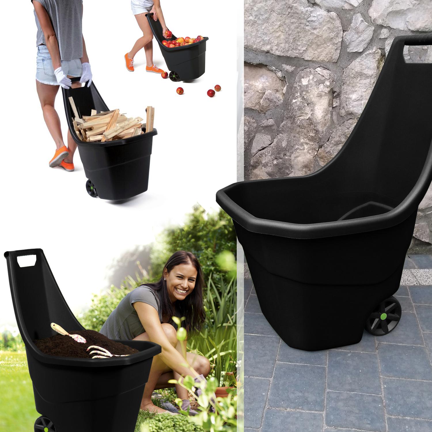 Carro de jardin Prosperplast ''Load & Go'' 55 L en color negro