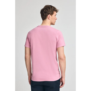 Camiseta rosa empolvado garment dye con detalle Polo Club