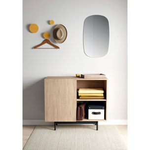 Aparador 1 puerta Printed roble 78x90x34 cm