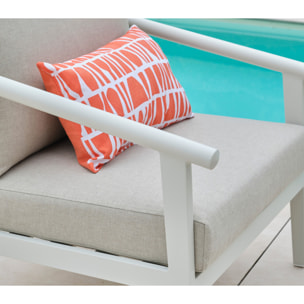 Salon de jardin en aluminium - 5 places - FONTANA BLANC