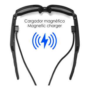 Occhiali sportivi intelligenti QY PRO 5. Assistente vocale intelligente, traduzione in tempo reale di oltre 100 lingue, controllo della musica/chiamate e lenti UV400.