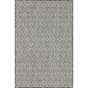 Moa- tapis d'extérieur noir à motif blanc