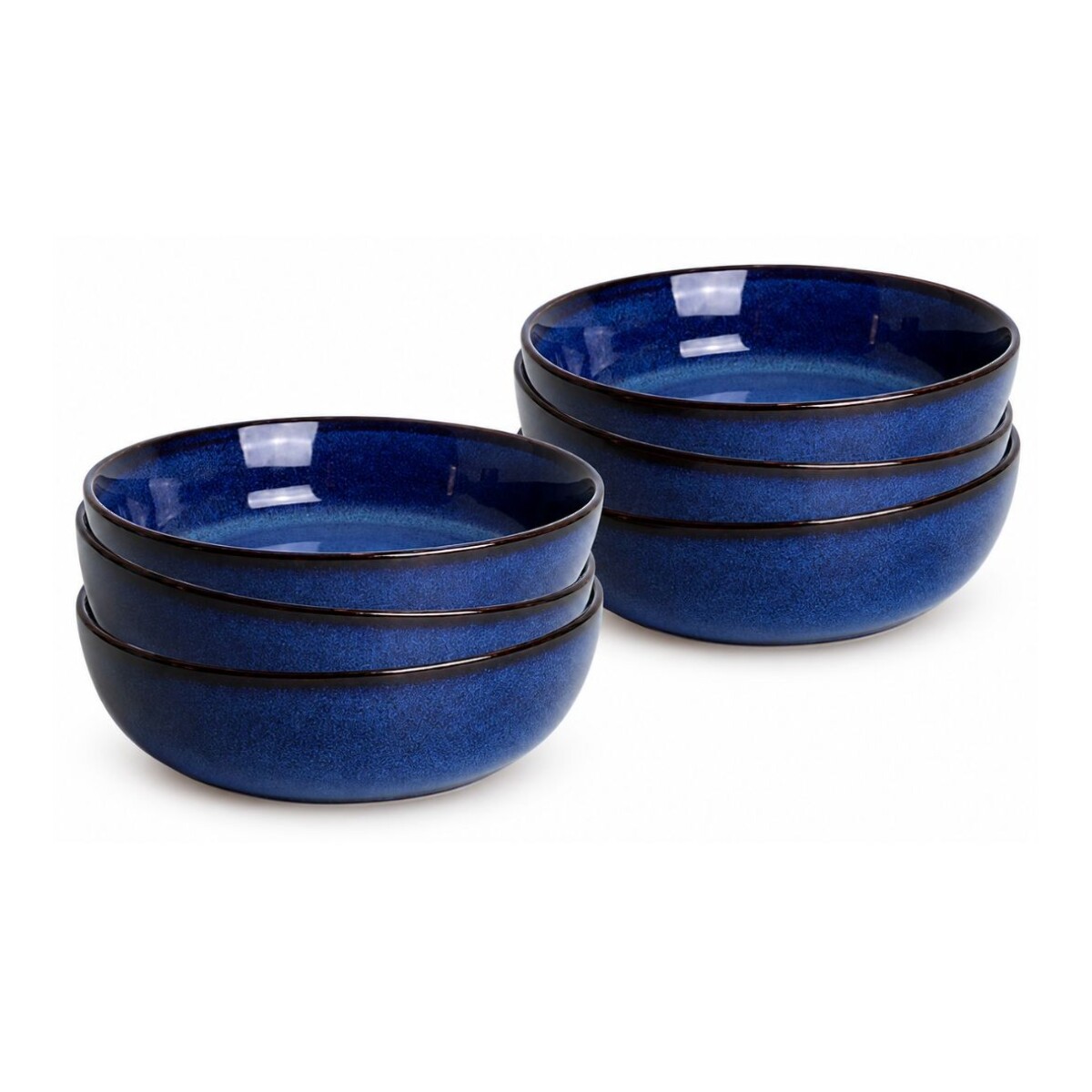 Lot de 6 assiettes creuses, BLUE MOON