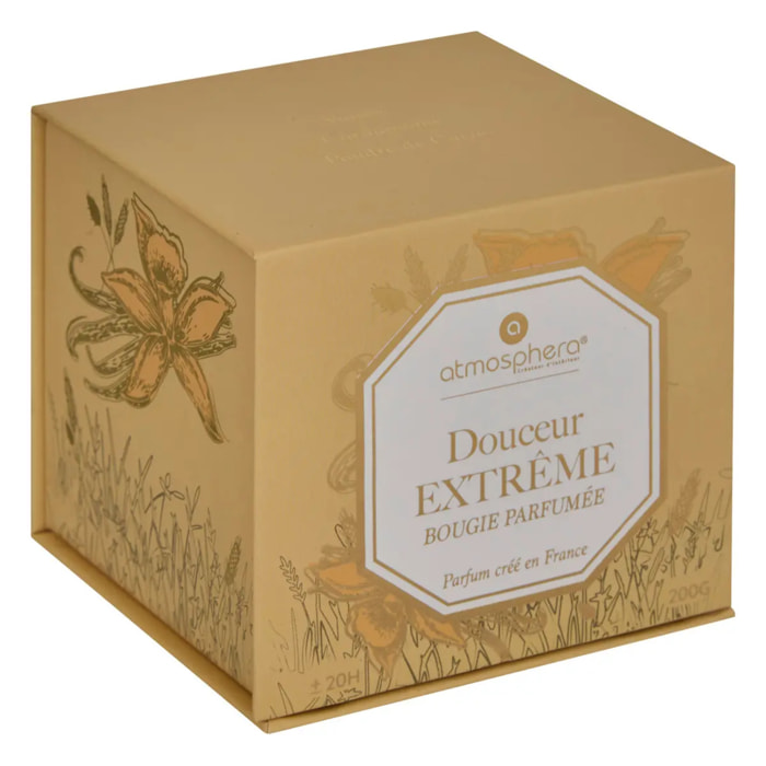 Bougie parfumée Elisa vanille - cardamome - poudre de cacao transparent 200g