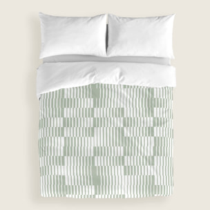 Funda Nórdica Estampada - Cierre Solapa - 100% Algodón - Incluye 1/2 Fundas de Almohada - Marcos Green