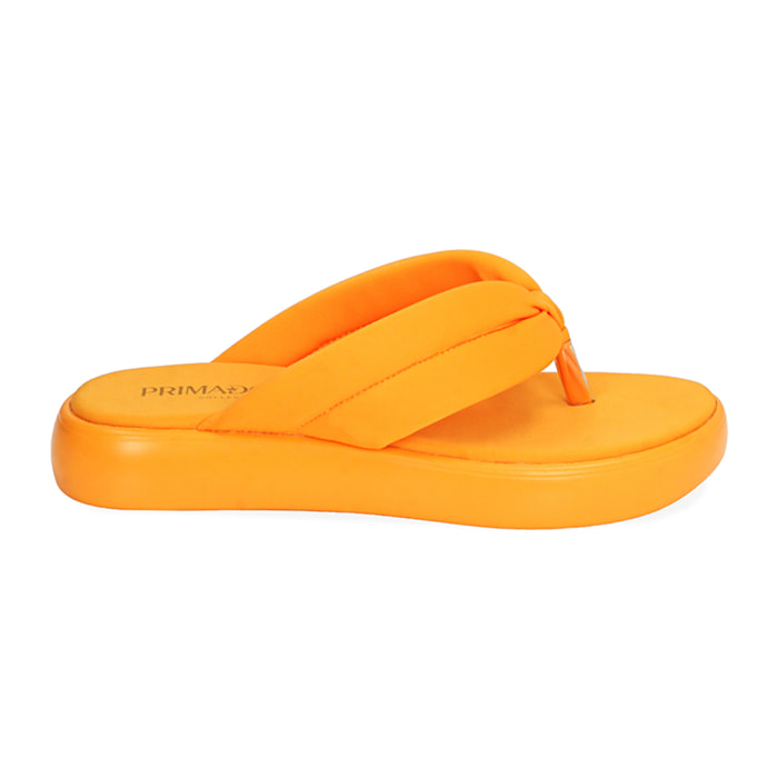 Chanclas tipo flip-flop naranjas de nylon