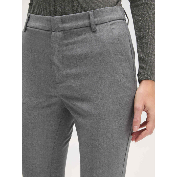 Motivi - Pantalones regular de poliviscosa - Gris