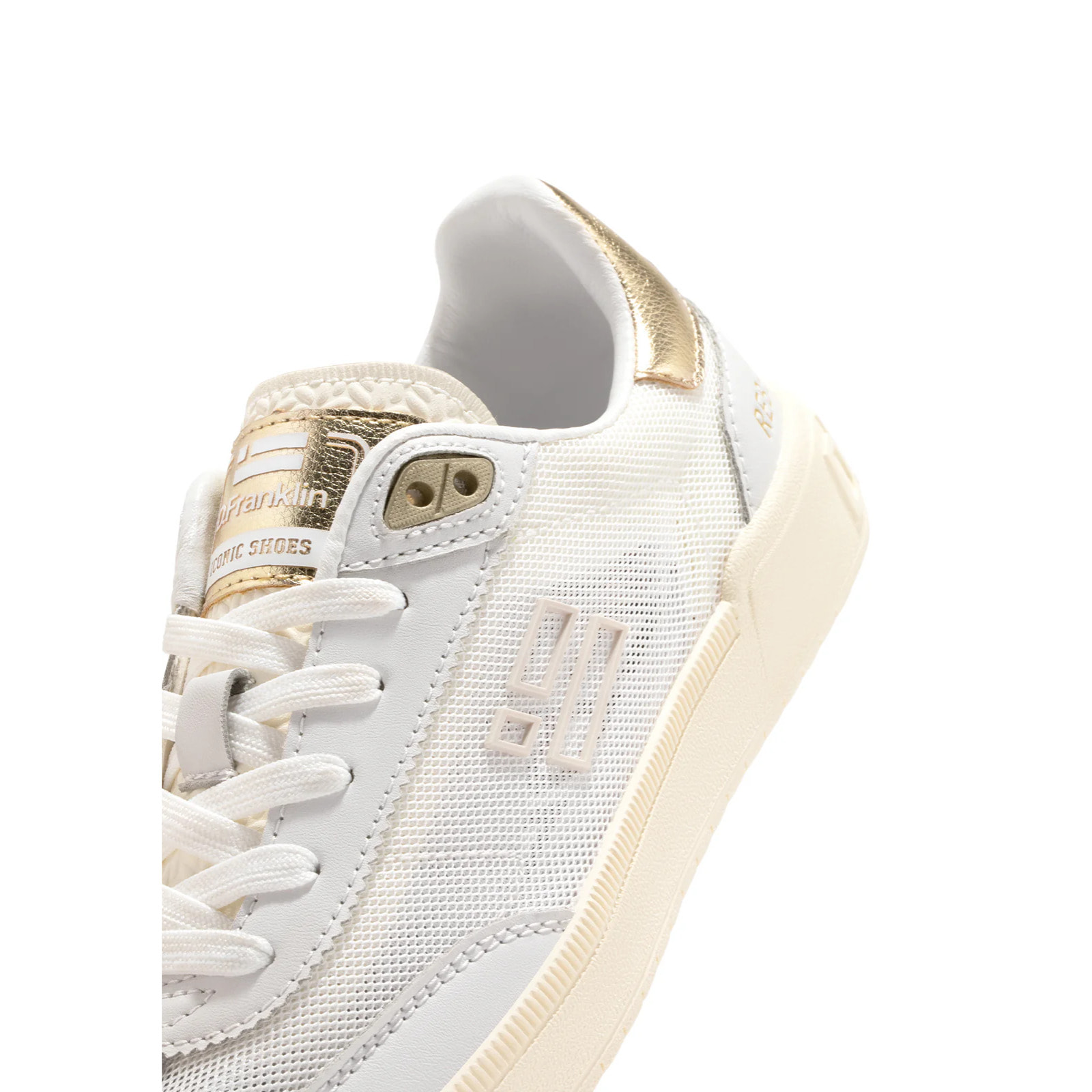 Zapatillas Deportivas Mujer Rebel Mesh Flag Blanco / Dorado