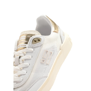 Zapatillas Deportivas Mujer Rebel Mesh Flag Blanco / Dorado
