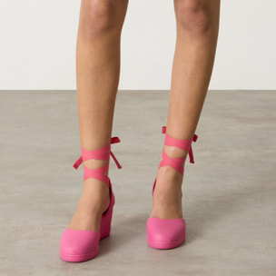 Alpargatas de cuña de mujer Careen en goma eva natural y sostenible con cierre de cintas