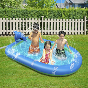 Piscina infantil Splash Pad con deflfín. Chorros de agua laterales. 170x110cm.