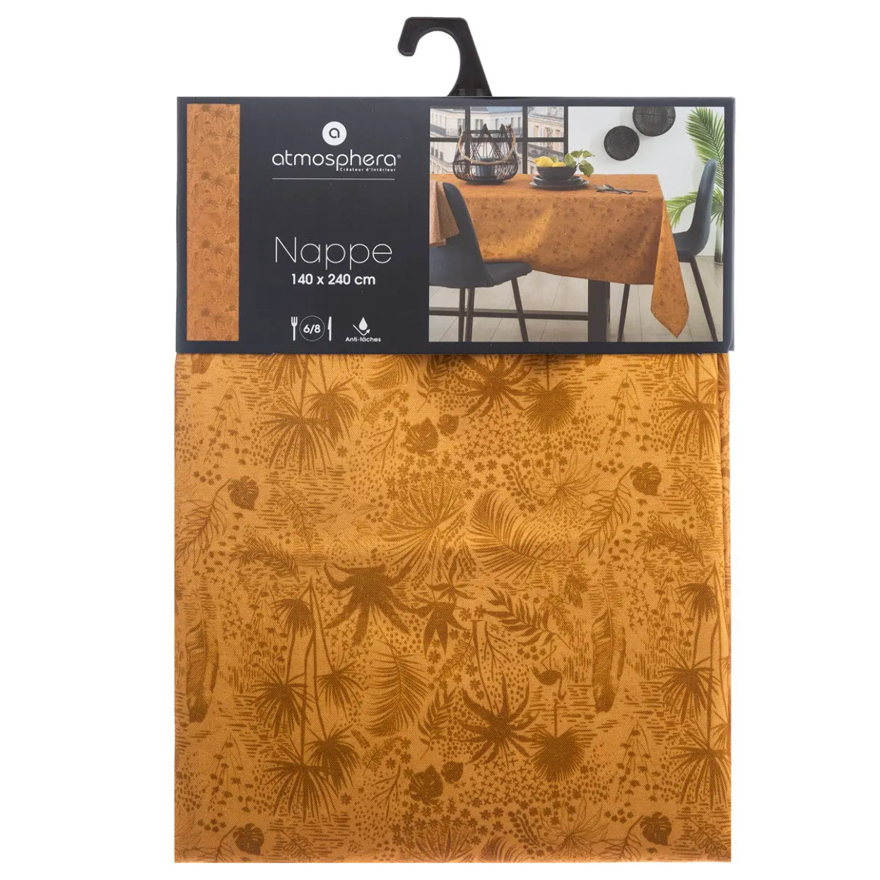 Nappe anti-tache "Tropikal" - jaune - 140x240 cm