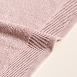 Lot de 4 serviettes Harmony bicolores rose titane - Zero Twist - 600 grammes