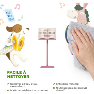 Stickers Muraux décoration adhésifs animaux musiciens d'un conte de fées