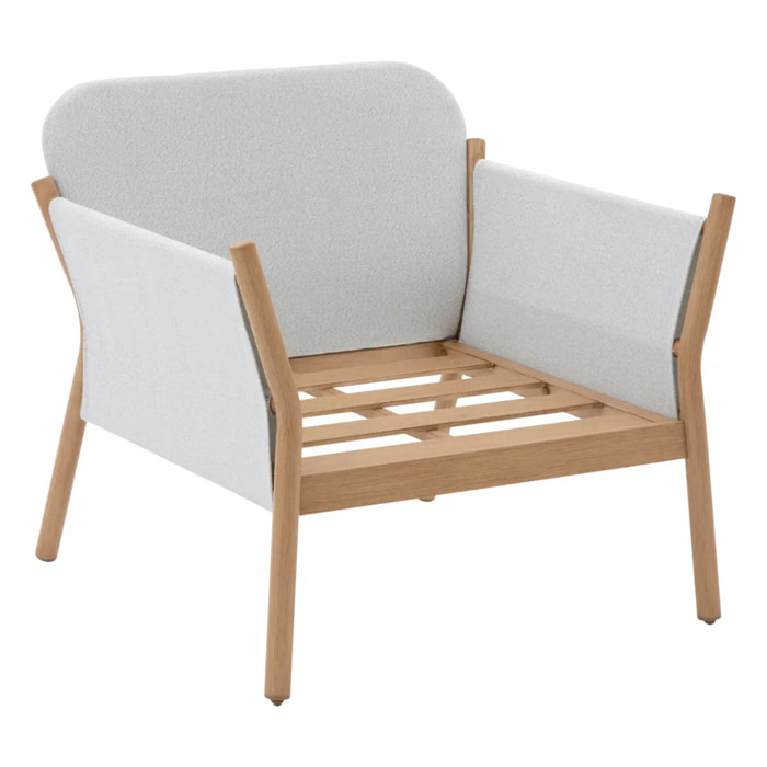 Fauteuil de salon de jardin "Odemilia" gris aluminium et polyester