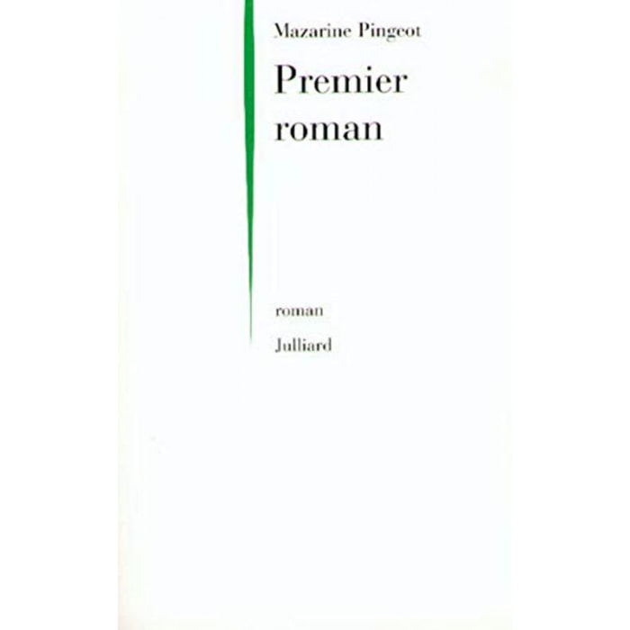 Pingeot, Mazarine | Premier Roman | Livre d'occasion