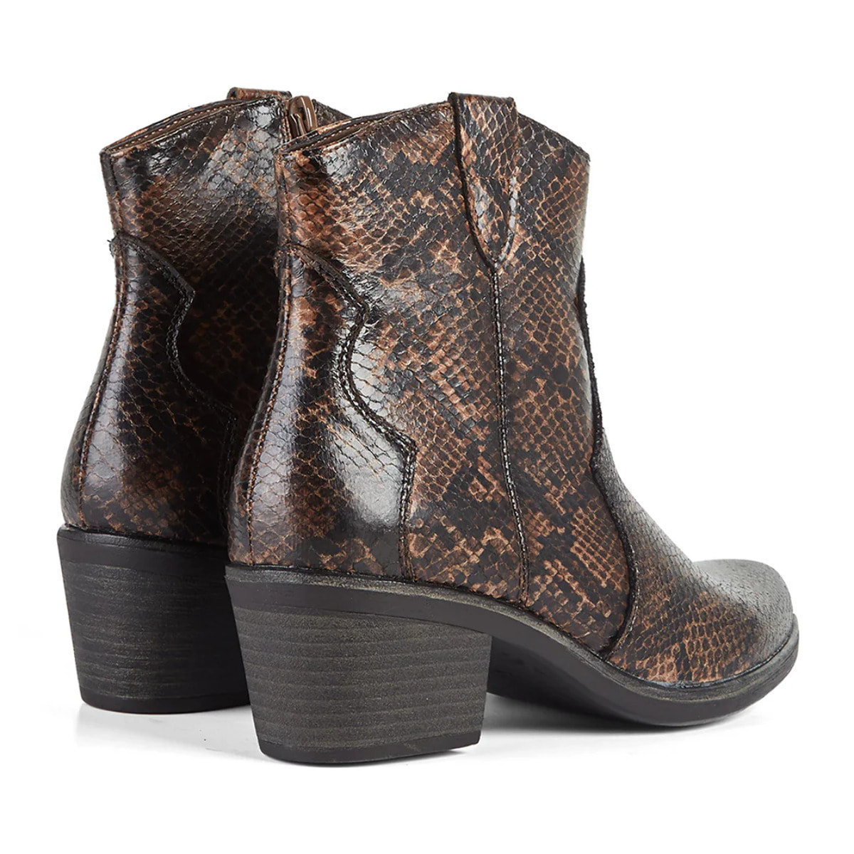 Stivaletti da donna, stile cowboy, stampa animalier