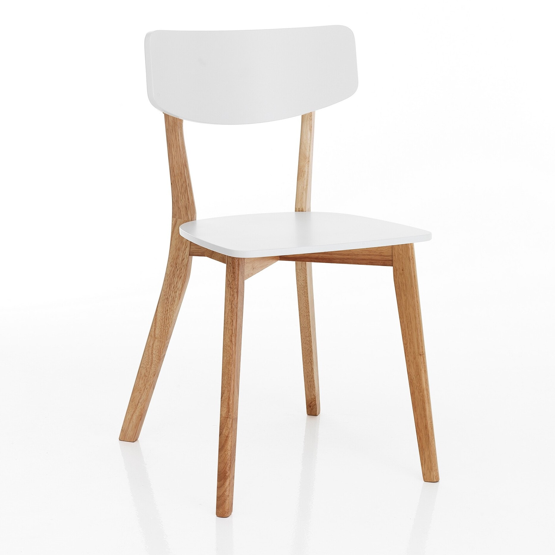 Tomasucci Lot de 2 CHAISES VARM BLANC / BOIS Multicolore