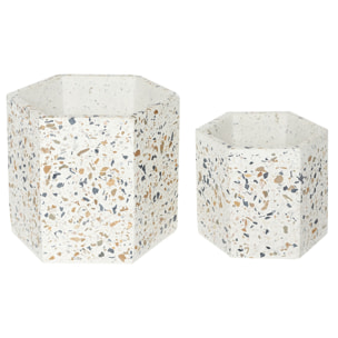 Lot De 2 Pot De Fleur Terrazzo